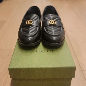 Gucci Nappa Matelasse Double G Marmont Loafers